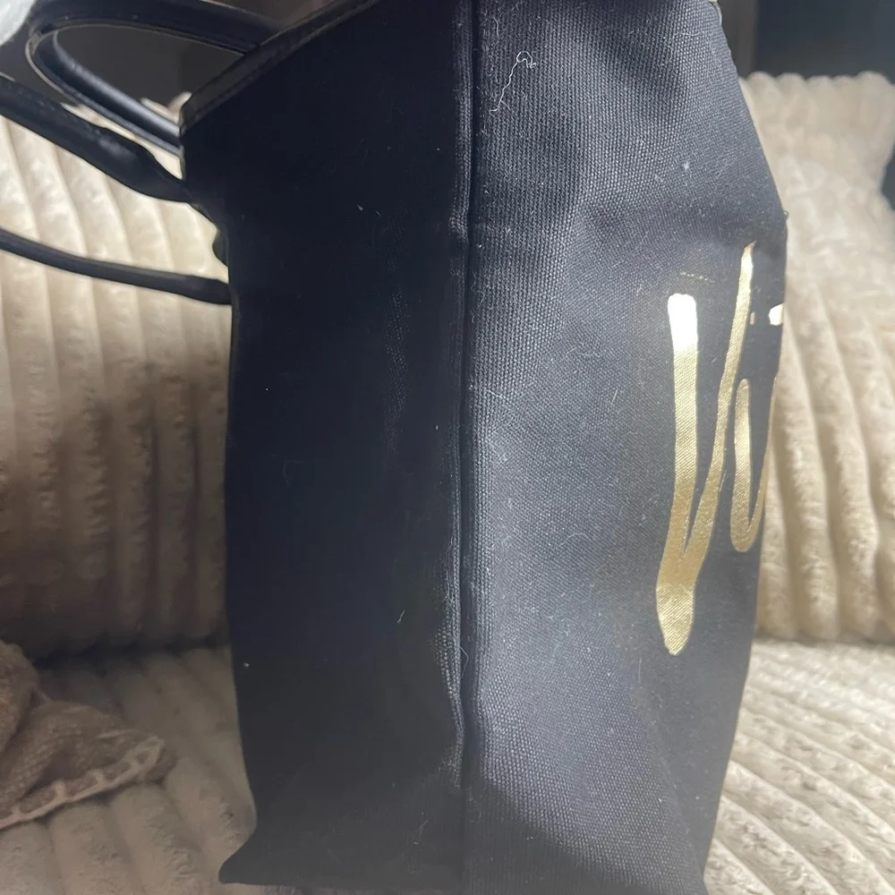 Victoria's Secret Black Tote with Gold Lettering - Picture 4 of 8